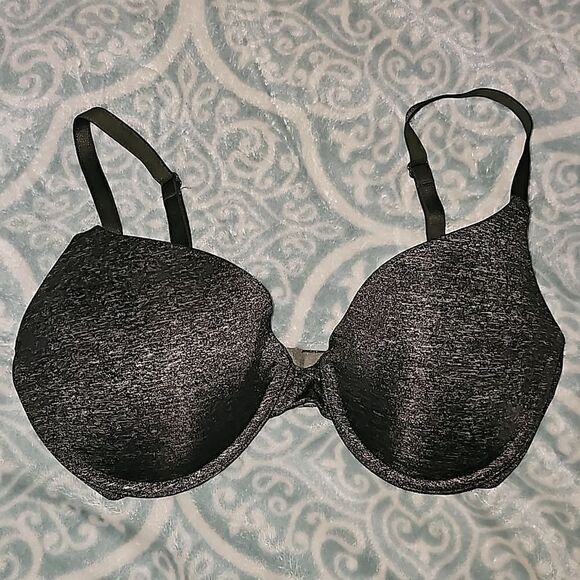 VICTORIA'S SECRET Womens size 32DD uplift semi demi black bra - Picture 1 of 4